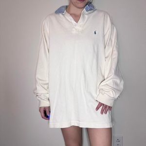 super cool white vintage polo